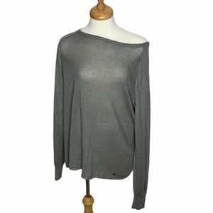 TWIK Light Grey Drop-Shoulder Sweater XL